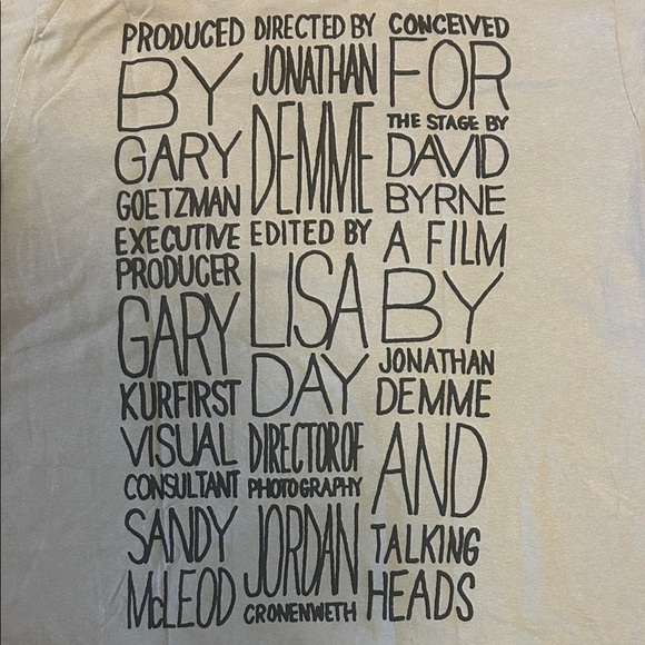 A24 Gray Talking Heads “Stop Making Sense” Contact Sheet Unisex Tee - Size Small - Picture 5 of 9